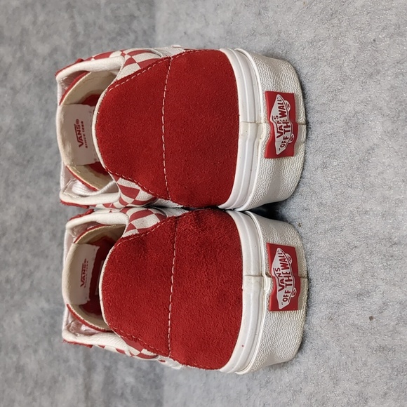 Vans Old Skool Red Checkerboard Canvas Suede Skate Shoes Sneakers women size 8.5 - Picture 3 of 8